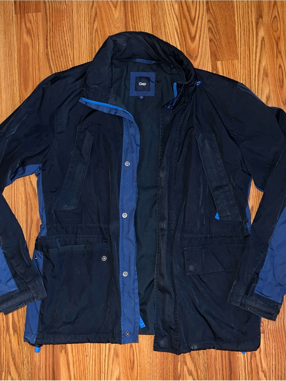 GAP Men’s Navy Blue Utility Jacket with Hood